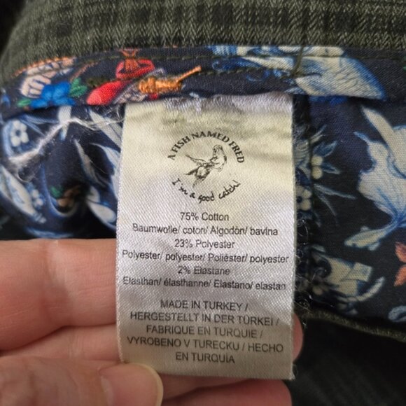 A Fish Named Fred Men's Green Khaki Plaid Pants - Picture 10 of 10